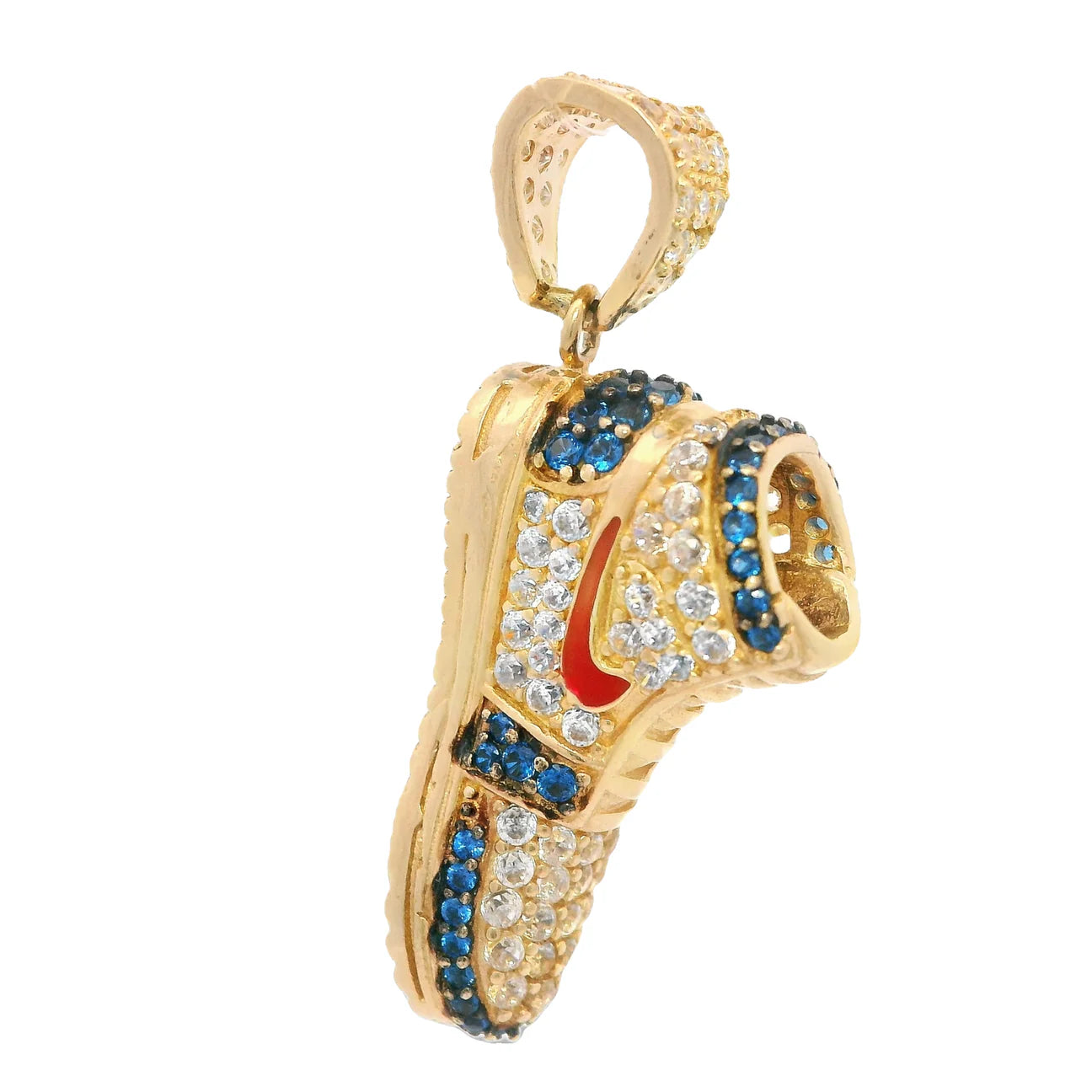 14K Cz Air One Shoes Pendant