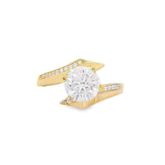 14K Women's CZ Style Engagement Ring