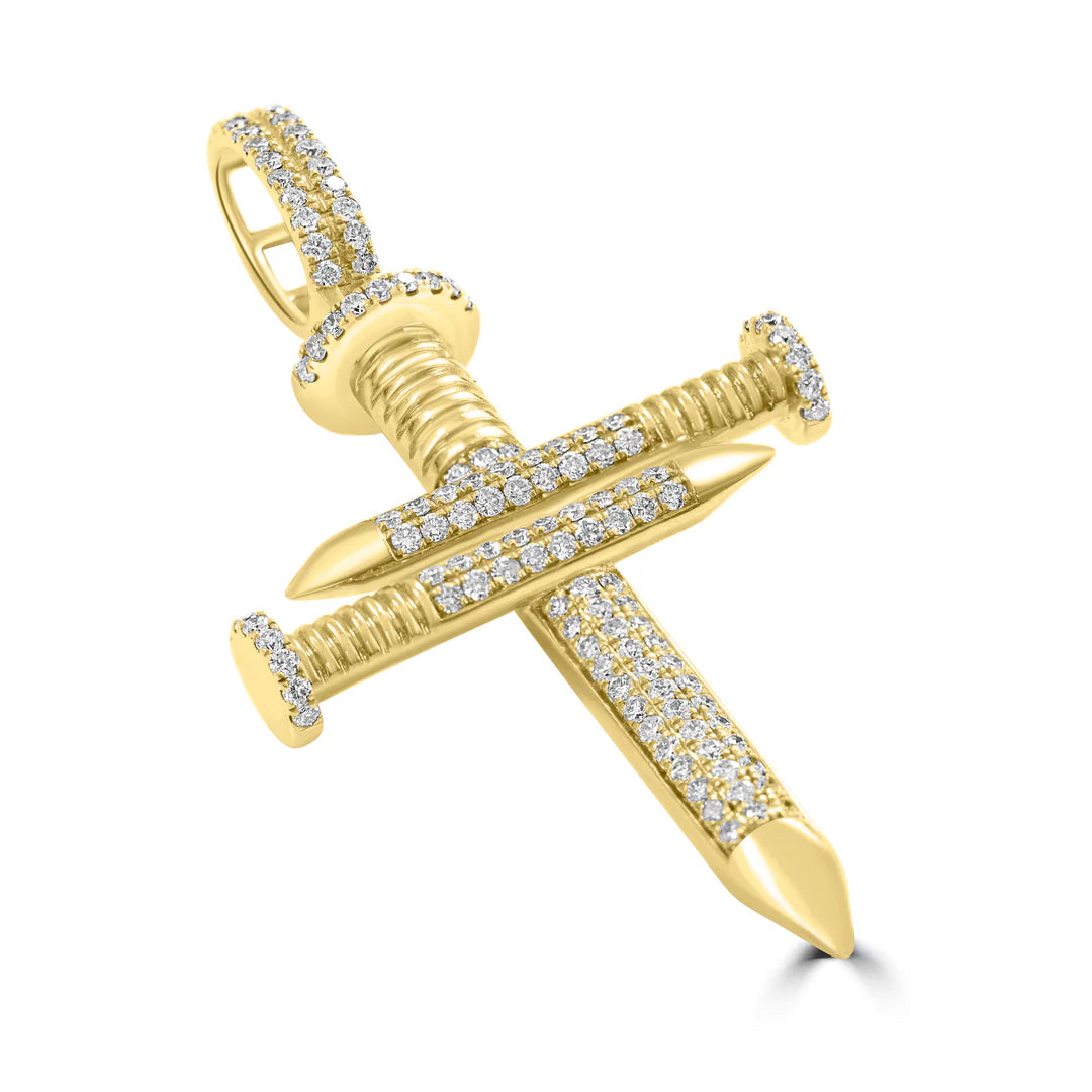 Custom Nail Cross Pendant