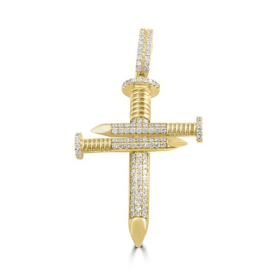 Custom Nail Cross Pendant