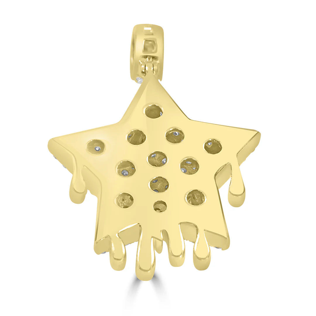Drippy Double Headed Custom Diamond Star Pendant