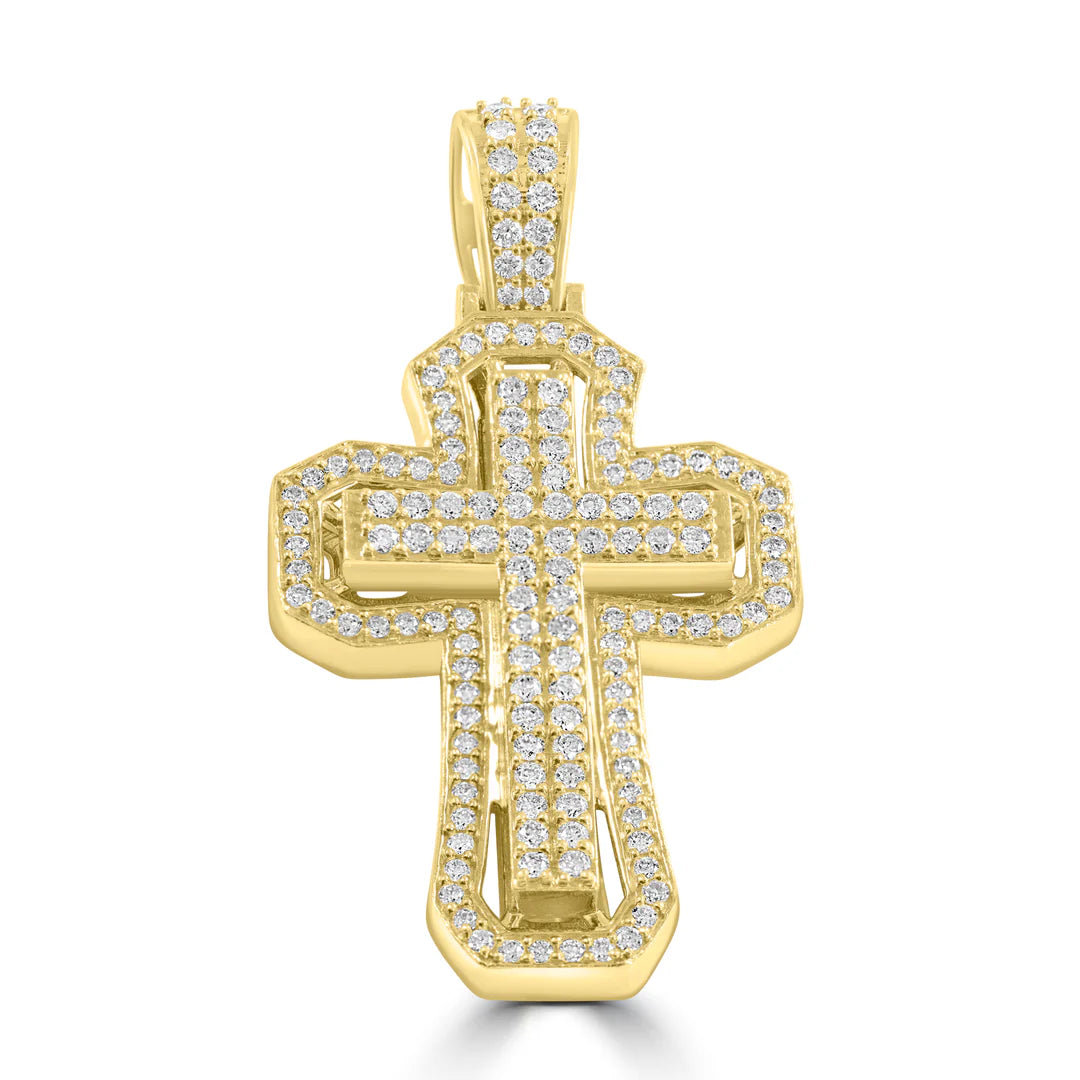 Diamond Jesus Cross Pendant