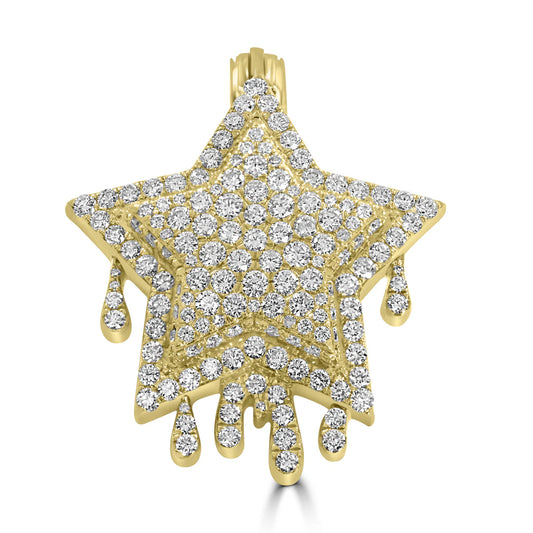 Drippy Double Headed Custom Diamond Star Pendant