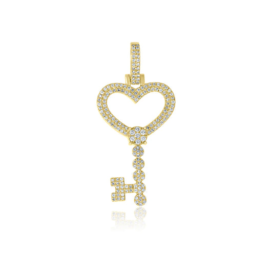 Heart and Key Pendant