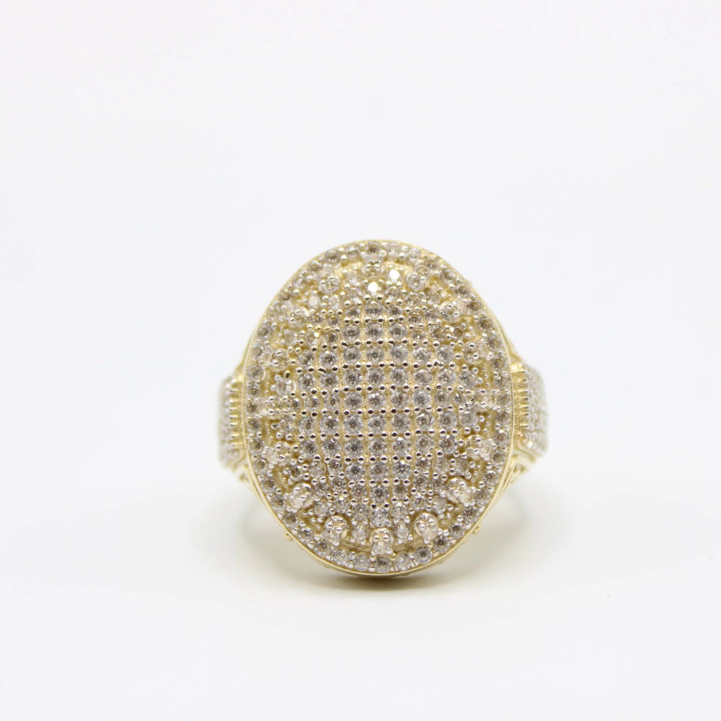 14k CZ Cross Men's Ring