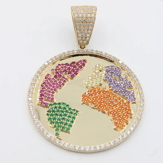 14K World Pendan