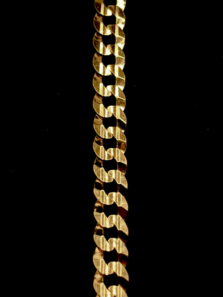 Cuban Ankle Bracelet 14k 7.25inch/6.9Gr/6mm
