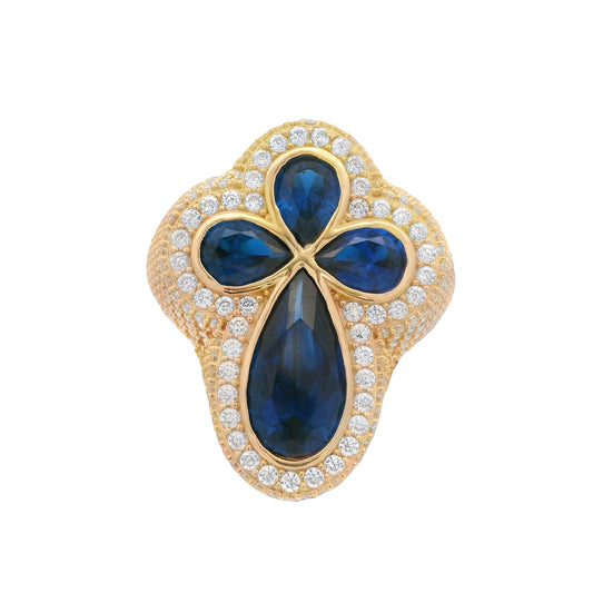 14k Men's Cross Ring