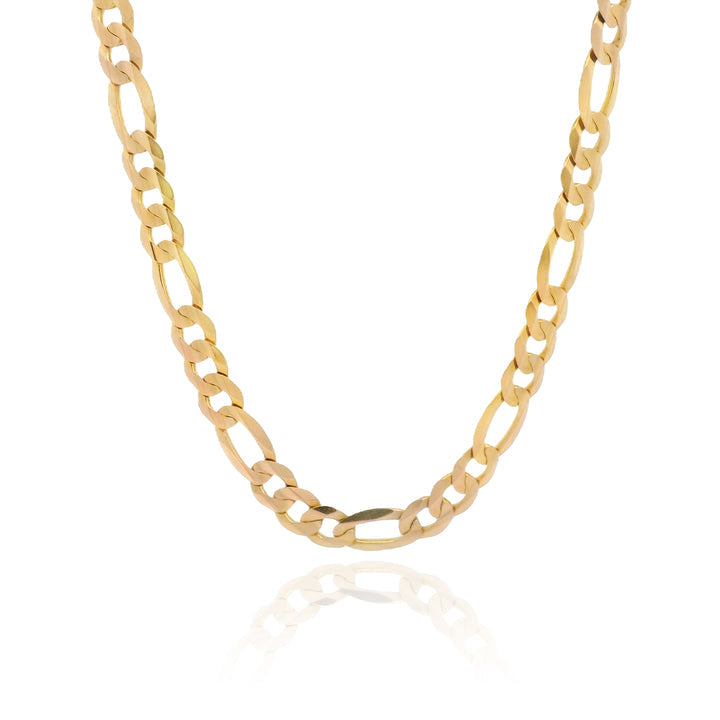 14K Solid Figaro Chain (6.8MM - 24” Inches)