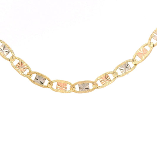 14K Valentino Three Tone Chain