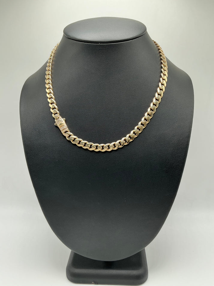 Monaco Semi Solid Chain 14K 7MM