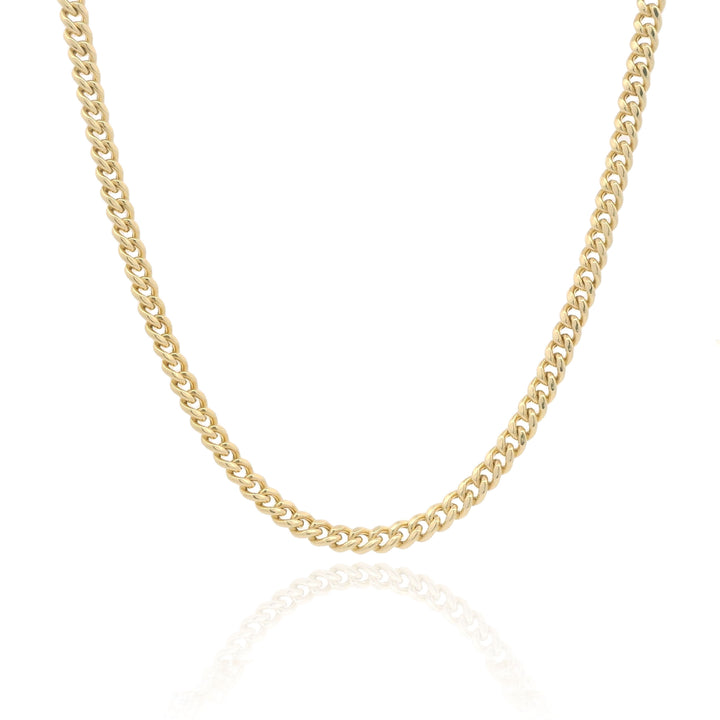 14K Miami Hollow Cuban Chain (2.8MM - 18” Inches )