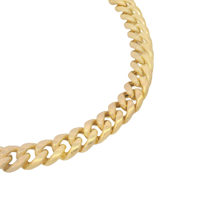 14k Hollow Cuban Ankle Bracelet