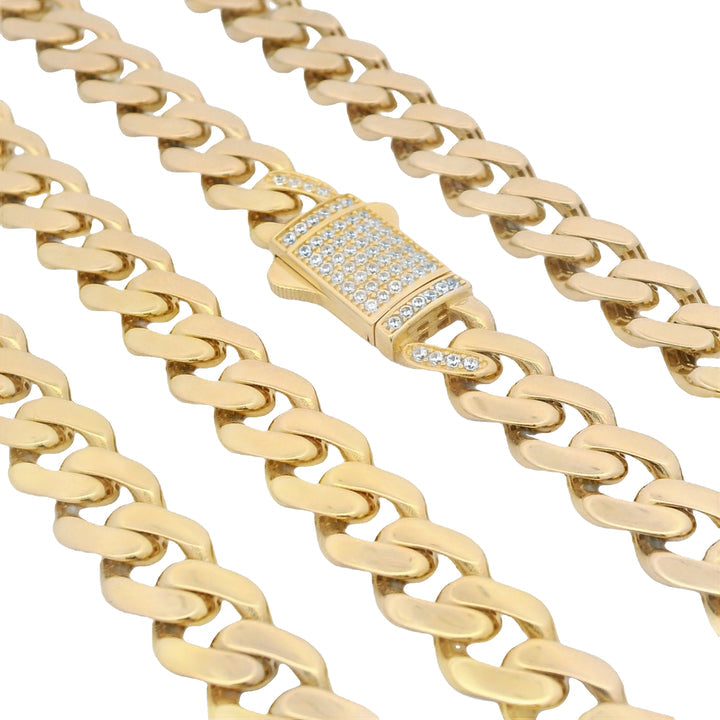 14k Hollow ITTALLO Cuban Chain for Men (8.8MM  20” inches)