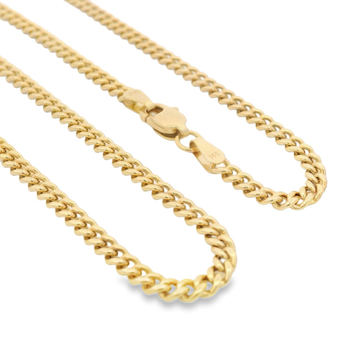 14K Miami Hollow Cuban Chain (2.8MM - 18” Inches )