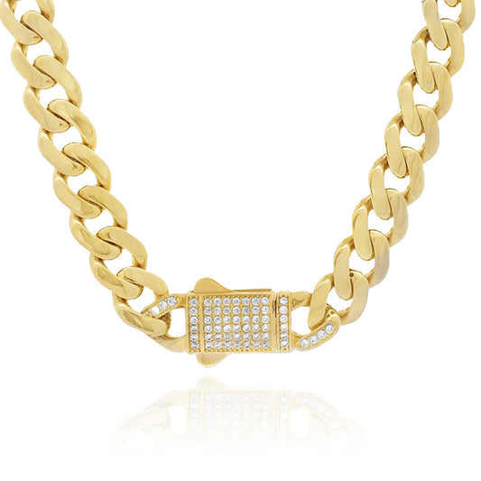 14k Hollow ITTALLO Cuban Chain for Men (8.8MM  20” inches)