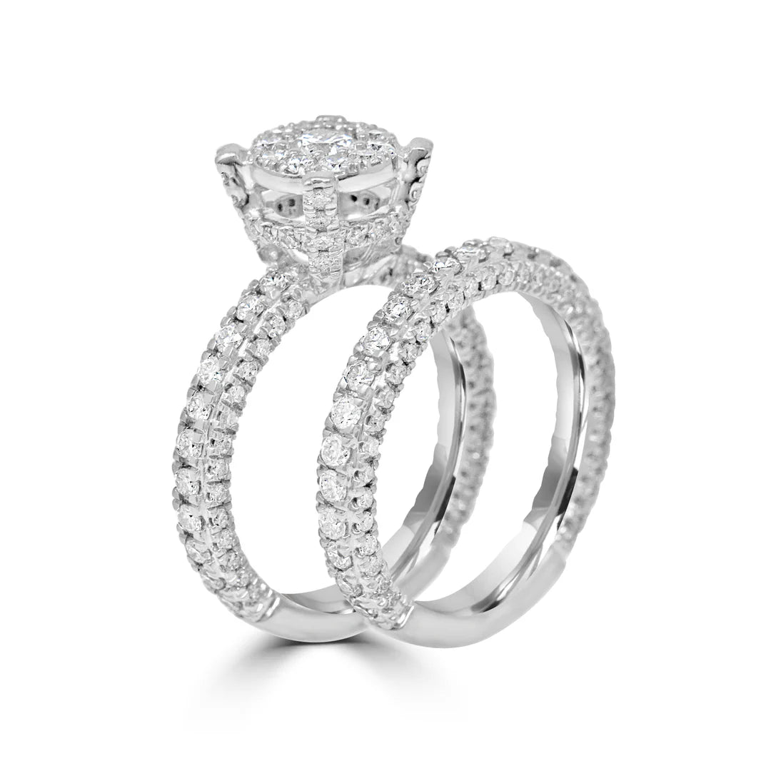 Wedding Cluster Ring Set