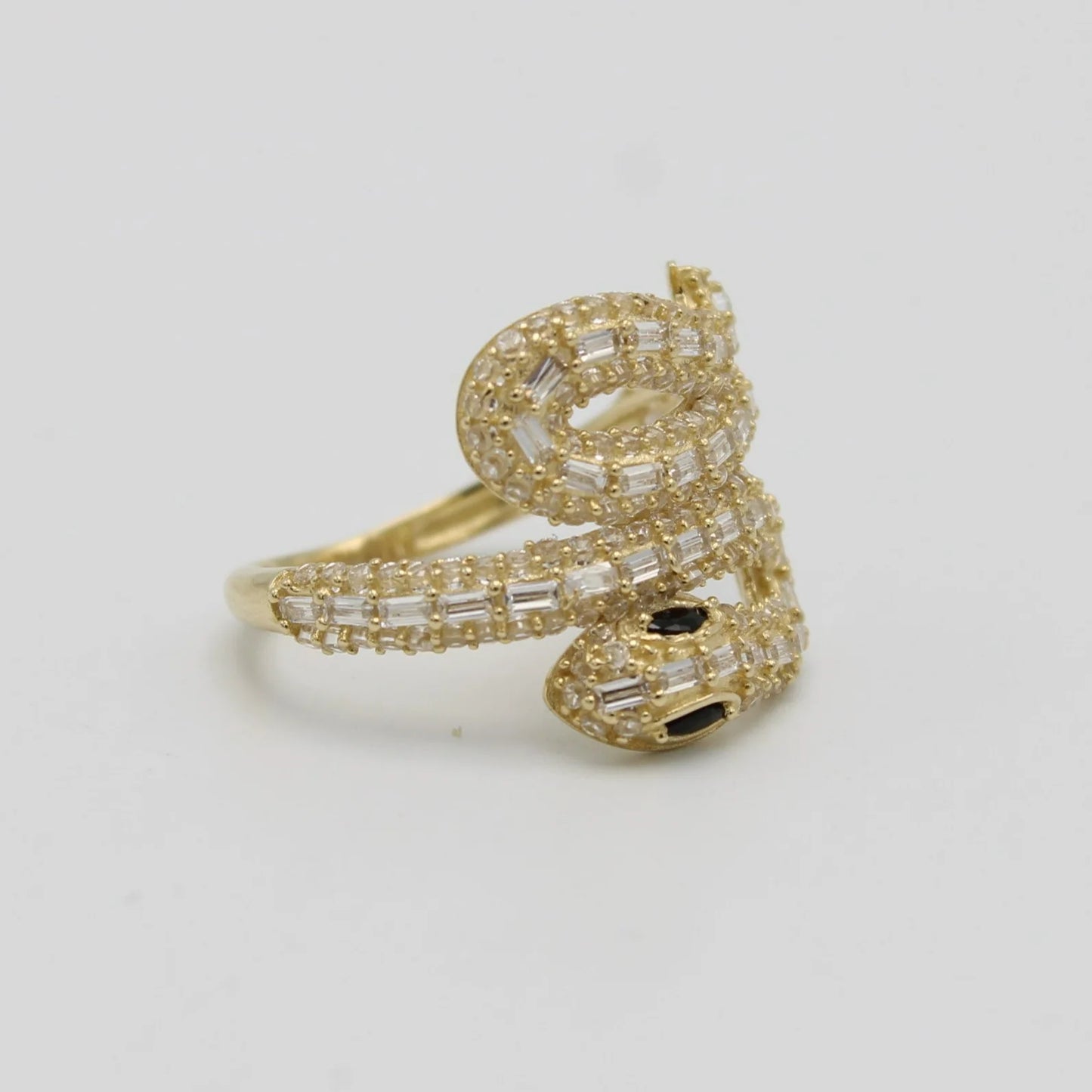 14k Snake Ring Cz Stones