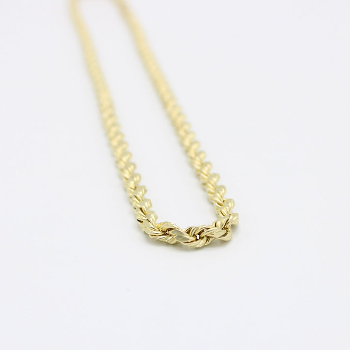 14K Hollow Rope Chain \\ 4.4 mm - 26”